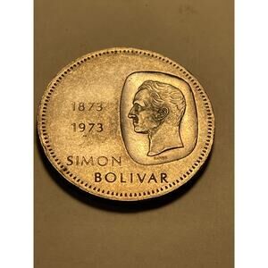 Venezuela 10 Bolivares 1973 Silver Coin Simon Bolivar 30 gram